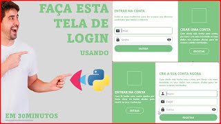 TELA DE LOGIN PELO PYTHON  FLET  MELHOR QUE O FIGMA [upl. by Coucher]