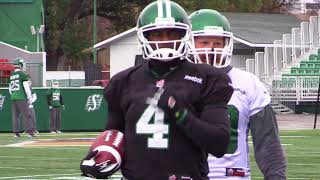 Darian Durant makes appearance at Riders practice [upl. by Bittner788]