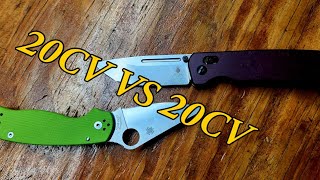 Kizer Escort 20CV vs Spyderco Para 3 20CV Edge Retention Testing knives edgeretention 20cv [upl. by Gabi]