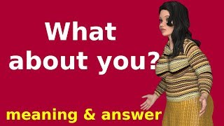 What about you meaning in Hindi  Learn English speaking  How to answer English questions [upl. by Tamsky]