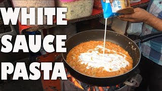 Italian White Sauce PASTA GHATKOPAR MUMBAI INDIAN STREET FOOD [upl. by Ecirtram]