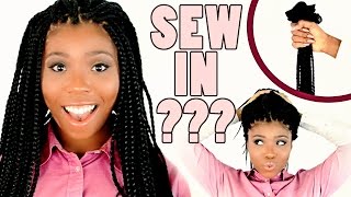 How To SEW IN BOX BRAIDS [upl. by Braunstein205]