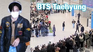 BTS Taehyung Arrival  Wide amp Zoom [upl. by Natelson854]