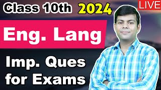 English Language  Important Grammar Questions Live Practice  Class 10th ICSE 2024 Board Exams [upl. by Lexis]