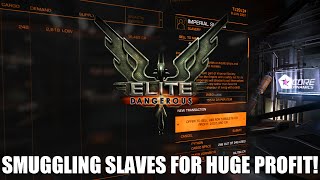 Elite Dangerous  Smuggling Slaves For Huge Profit 8K Credits Per Ton [upl. by Tracy]