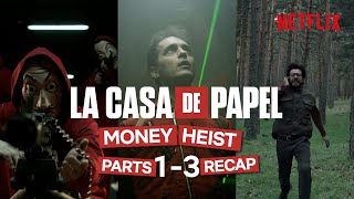 Money HeistLa Casa de Papel Parts 13  Official Recap [upl. by Aihsel]