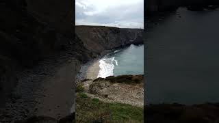 Porthtowan Cornwall views toward Portreath amp Godrevy Lighthouse [upl. by Ahsyekat419]