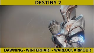 Destiny 2 The Dawning Winterhart Warlock Armour Full Set [upl. by Enedan]