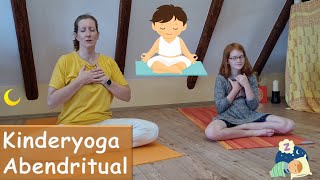 Kinderyoga Abendritual  Einschlafhilfe  Kindergarten  Grundsschule [upl. by Aianat]