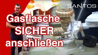 Gasflasche am Gasgrill sicher anschließen  Mit Test und Tipps  Tipps zum Grill [upl. by Bunny]