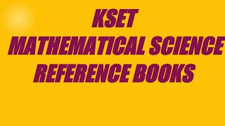 KSET MATHEMATICAL SCIENCE REFERENCE BOOKS [upl. by Mikey]