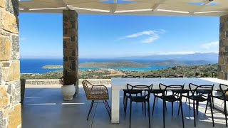 Luxury Villa With Pool Overlooking The Island Spinalonga Elounda Crete [upl. by Eentruok465]