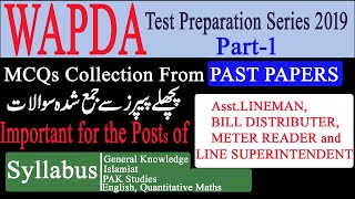 Wapda Test Preparation 2019  Bill Distributor Meter Reader ALM Line Superintendent  NTS Papers [upl. by Glogau]