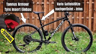 Finaler Umbau meines neuen Bikes  Vario Sattelstütze nachrüsten amp Tyre Insert Tannus Armour [upl. by Alina]