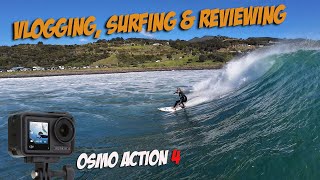 SURFING amp REVIEWING the DJI Osmo Action 4 [upl. by Konstanze]