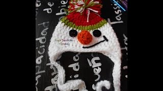 DIY Gorro de Muñeco de Nieve Tejido Crochet [upl. by Tilly]