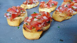 Rezept köstliches Bruschetta ganz einfach selbst gemacht  italienisches Bruschetta [upl. by Pronty219]