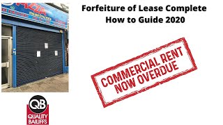 Forfeiture of Lease How to Guide complete 2020 [upl. by Vivia]