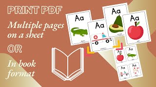 Print a PDF document in two different settings multiple pages on a single sheet and in booklet form [upl. by Roel123]