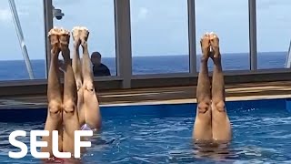 The Challenge of Synchronized Swimming on a Cruise Ship [upl. by Emmott]