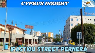 Ifastiou Street Pernera Cyprus  Restaurants Bars and More [upl. by Mahmoud]