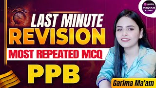 Last Minutes Revision for Most Repeated MCQ for PPB  Strategy For JAIIB 2024 Exam  By Garima Maam [upl. by Oiramaj]