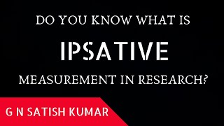 Do you know what is Ipsative Measurement in Research [upl. by Ardeed]