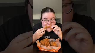 Popeyes Mukbang 🥵 popeyes Foodie eating eatwithme foodreview review foodcritic chicken [upl. by Mcneely434]