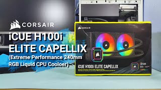 Unboxing Corsair iCue H100i Elite Capellix 240 CPU Cooler amp Quick Review  Cool my 5900X please [upl. by Ecirahc]