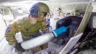 A Day in Life Inside US M1 Abrams Tank Firing Special Ammunition [upl. by Llerrahs]