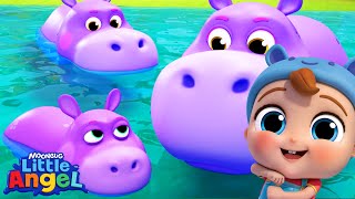 Hippopotamus at the Zoo  Animal Learning Videos  Little Angel Kids Songs amp Nursery Rhymes [upl. by Ettenaj]