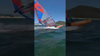 The mobdog blasts by on Patrik FRace 140ltr  Ezzy Cheetah 85 windsurfing [upl. by Novyat]