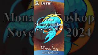 Krebs BERUF 👷‍♀️ Horoskop November 2024 [upl. by Charron]