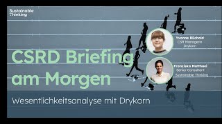 CSRD Briefing am Morgen  Wesentlichkeitsanalyse [upl. by Harday]