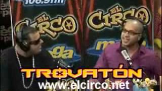 Tiraera en el Trovaton Nicky Jam vs Ricky Villanueva en El Circo de La Mega [upl. by Gaskin969]