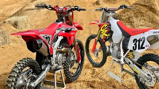 2022 Crf450 Vs 1996 cr250 two stroke against four stroke lap time race [upl. by Bricker172]