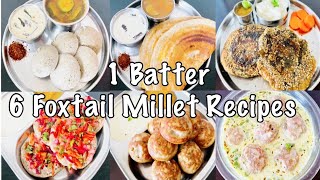 1 Batter  6 Healthy Foxtail Millet Recipes  Foxtail Millets Recipes  కోర్రలు తో హెల్త్య్ రెసిపీస్ [upl. by Odlanar]