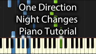 One Direction  Night Changes Tutorial How To Play On Piano [upl. by Anavrin191]