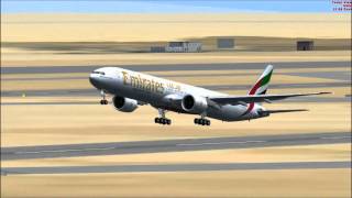 FSX FLIGHT  Emirates Boeing 777300ER Flight From Dubai To Colombo [upl. by Nylassej]