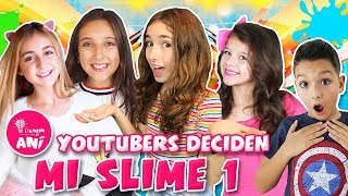 😜 ¡¡MIS AMIGOS YOUTUBERS DECIDEN MI SLIME 😀 ¡PROBANDO RECETAS DE SLIME DE MIS AMIGOS PARTE 1 [upl. by Antonella783]