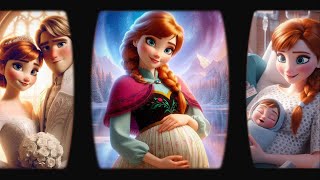 Annas mom journey 🍼🤱 Anna pregnant and giving birthBecoming a MomDisney fan fictionMotherhood [upl. by Ethelind]