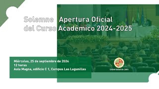 Solemne Apertura Oficial del curso académico 20242025 [upl. by Nawuj242]