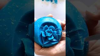 Soap carving how to carve step by step rose soapcarving carving thaicarving shortvideo [upl. by Lala]