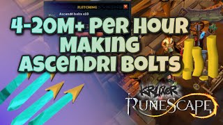 420M Per Hour Making Ascendri Bolts  Runescape 3 [upl. by Aleahc]