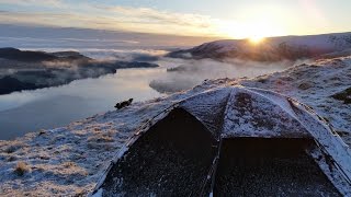 Lake District Wild Camp Long Crag 9th April 2016 Hilleberg Staika [upl. by Siddon]