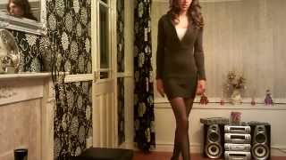 Crossdresser in Brown Jumper Dress 04122014 [upl. by Shear]