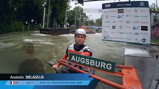 Anatole Delassus France Mens Slalom Final  2024 ICF Canoe Slalom World Cup Augsburg Germany [upl. by Aker]