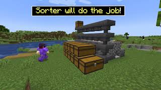 EASY AUTOMATIC Sorting System Auto Sorter in Minecraft 1 21 FOR ANY WORLD [upl. by Ojahtnamas]