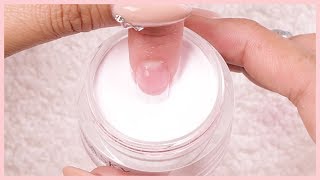 French Tip Nail Tutorial Using Dip Powder [upl. by Redle345]