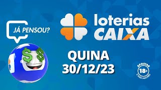 Resultado da Quina  Concurso nº 6329  30122023 [upl. by Raama]